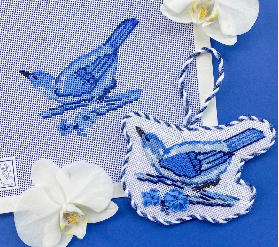 Chinoiserie Bird Needlepoint Canvas