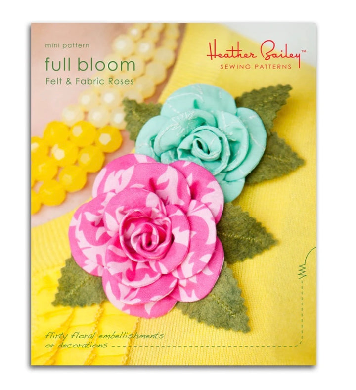 Full Bloom Felt &amp; Fabric Roses Pattern