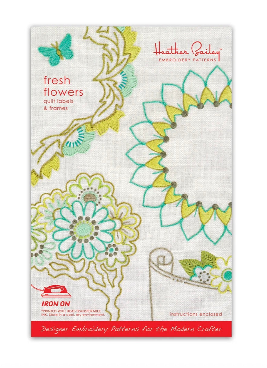 Fresh Flowers Embroidery Pattern