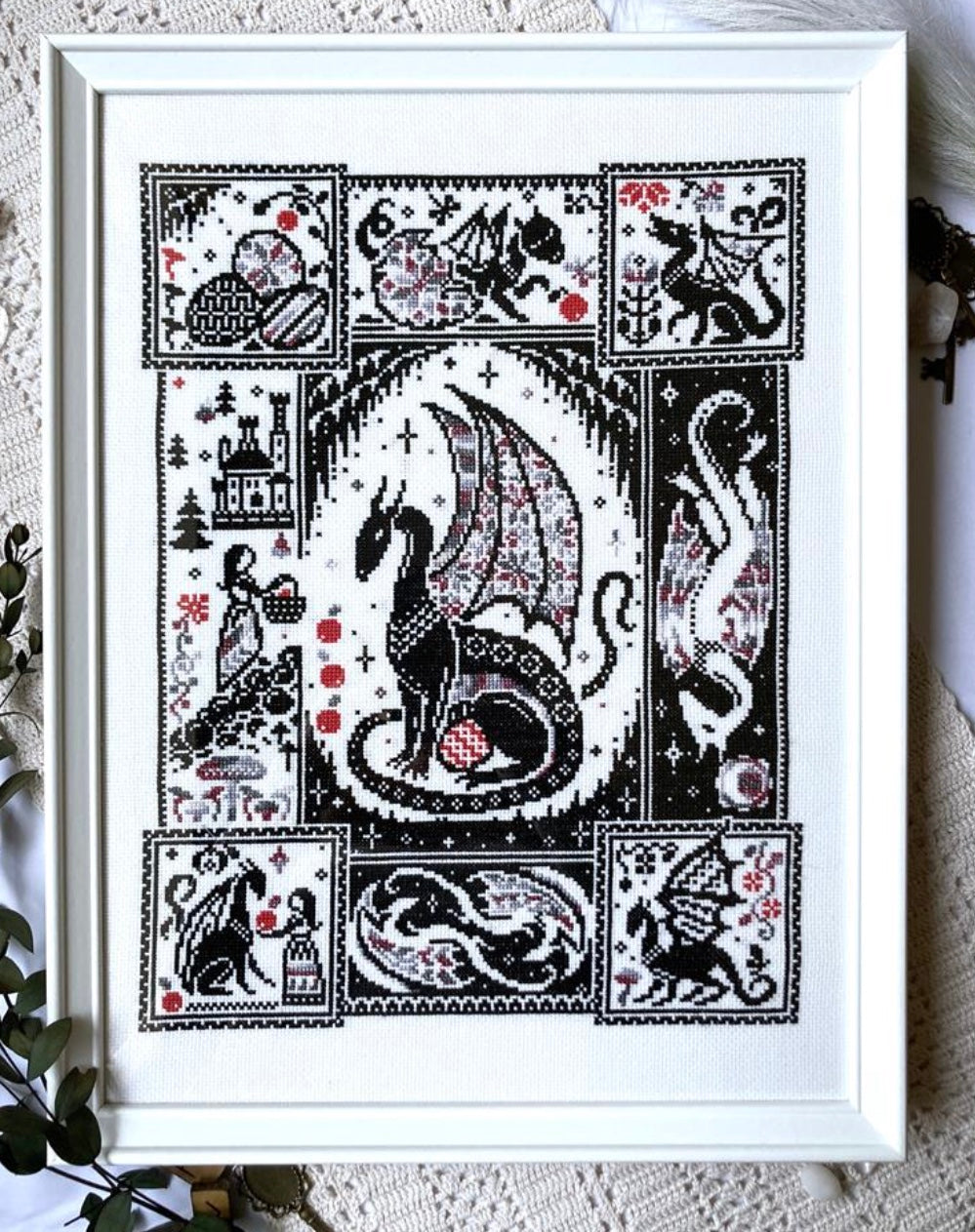 Of Dragons and Apples Pattern