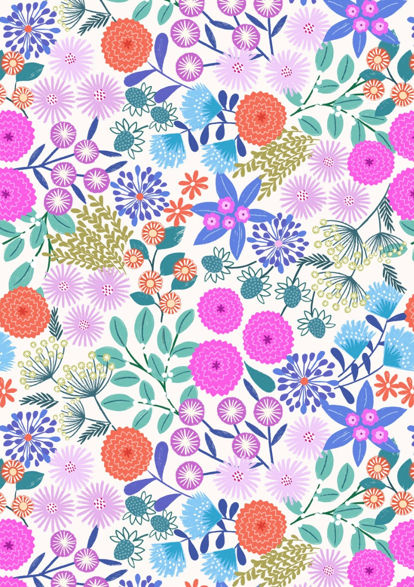 Creative Landscapes by the 1/4 Yard - Landscape Floral Cream