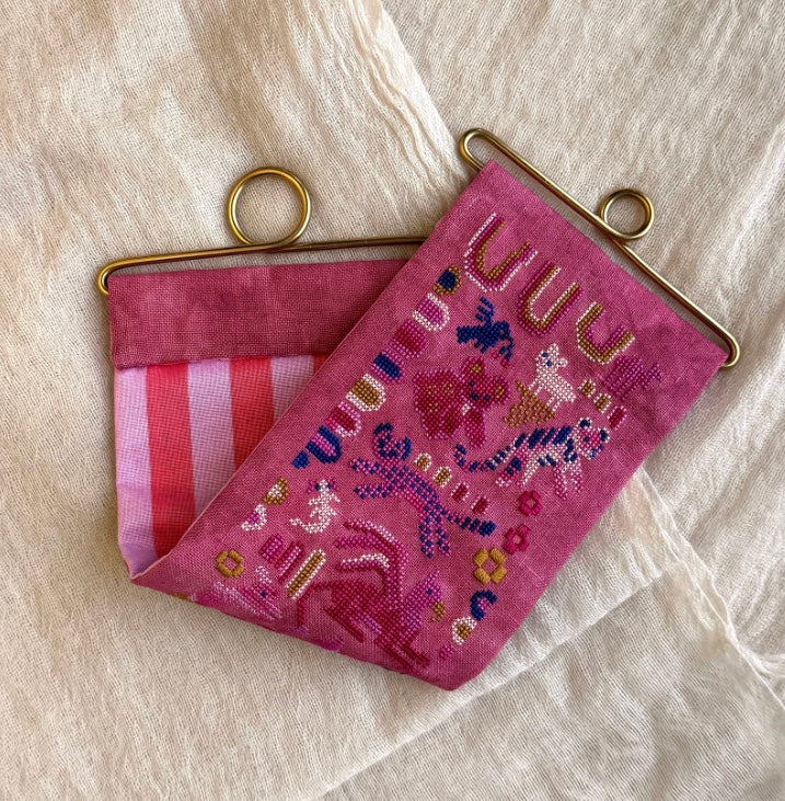 Pink Menagerie Cross Stitch Pattern