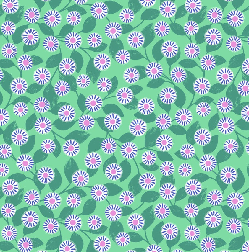 Creative Landscapes by the 1/4 Yard - Wild Daisy Green