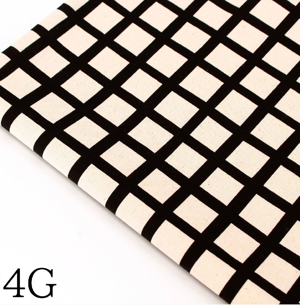 Color Palette Grid Check by the 1/4 Yard - Black