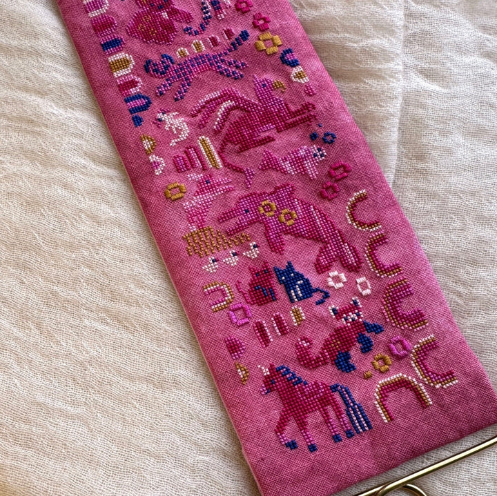 Pink Menagerie Cross Stitch Pattern