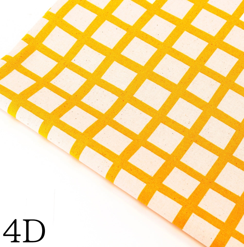 Color Palette Grid Check by the 1/4 Yard - Yellow