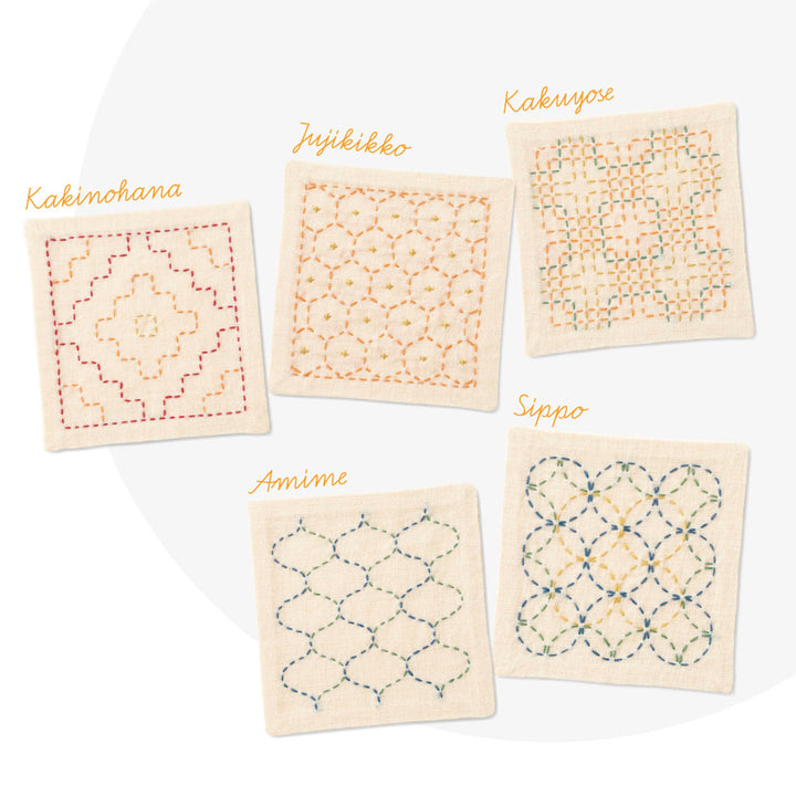 Olympus Sashiko Coasters Kit Ivory