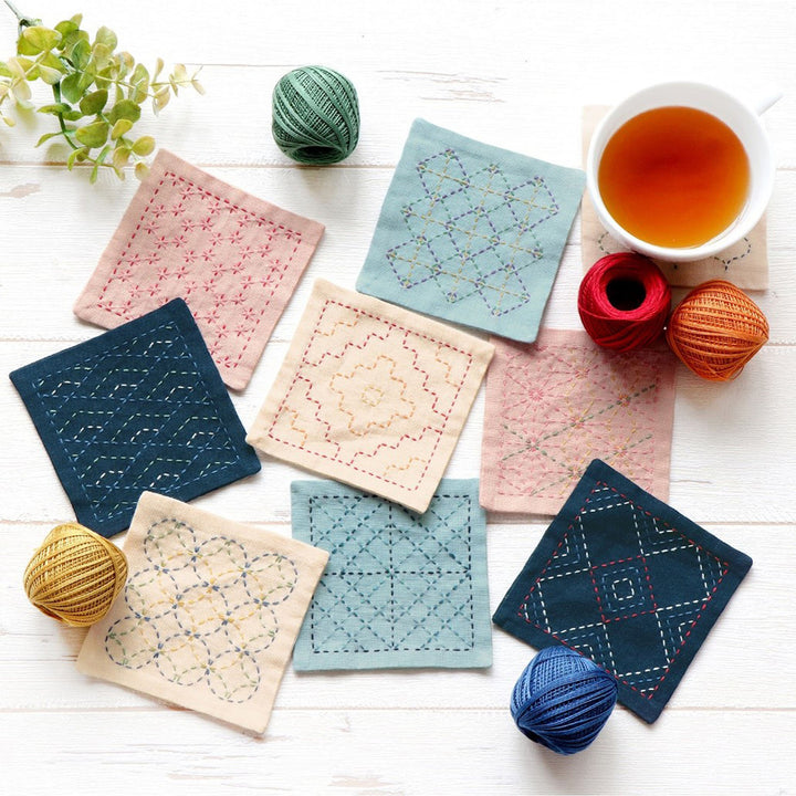Olympus Sashiko Coasters Kit Ivory