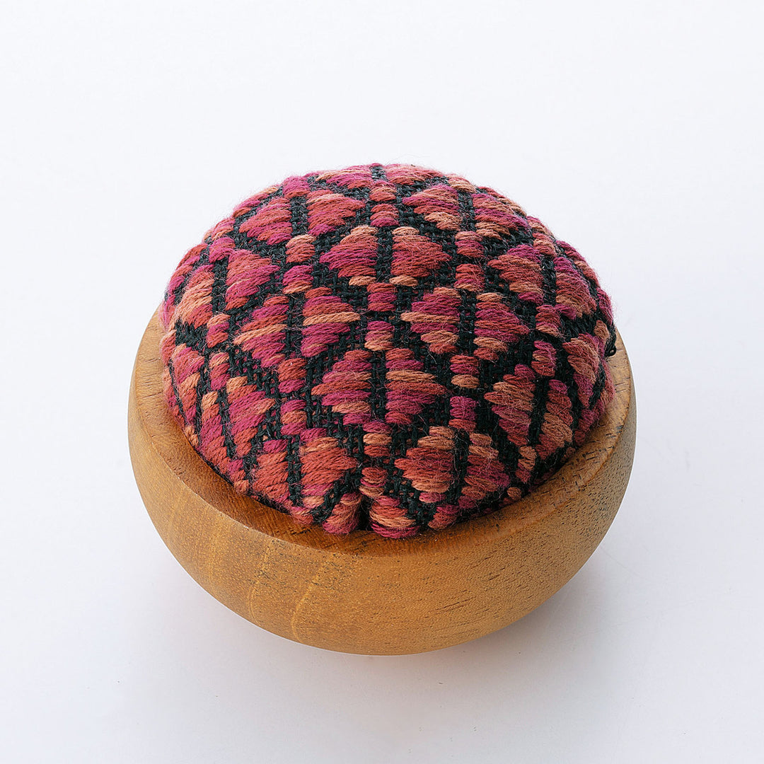 Kogin Wood Pincushion Kit - Hydrangea