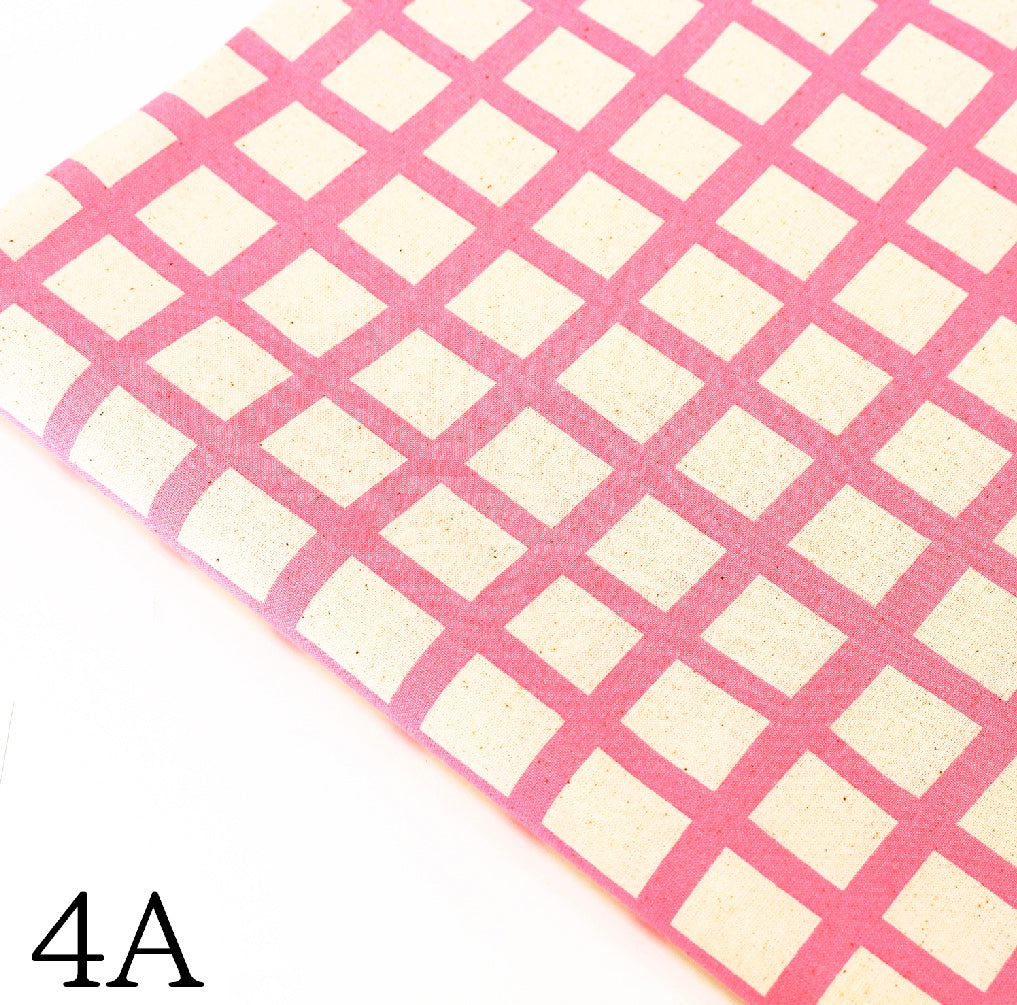 Color Palette Grid Check by the 1/4 Yard - Pink