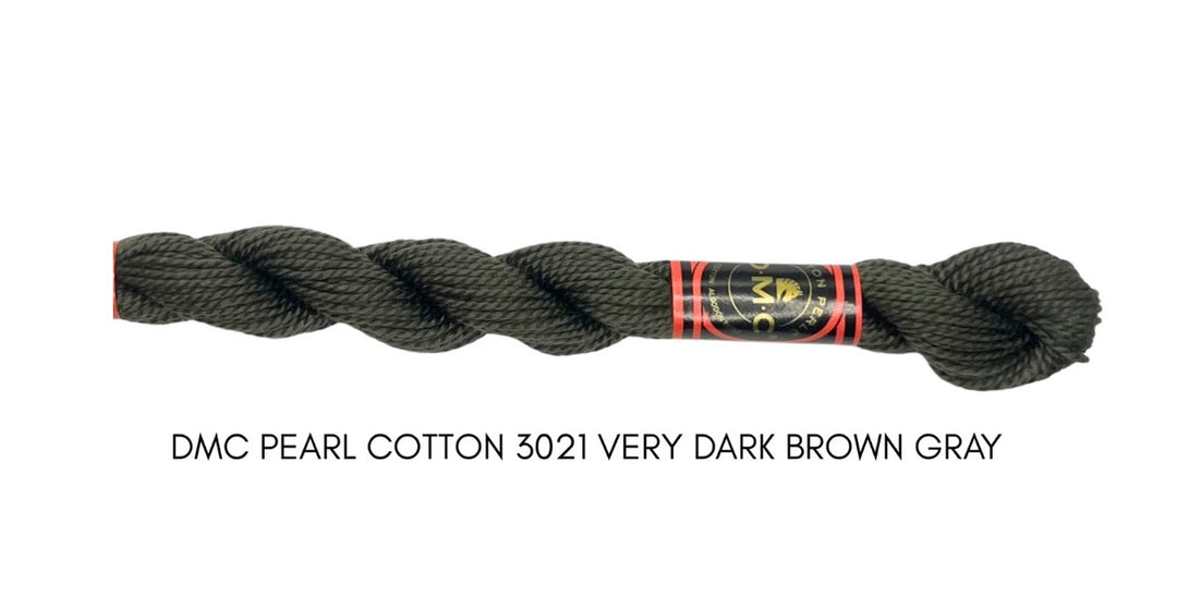 DMC Perle Cotton Size 3021 V. Dk. Brown Gray