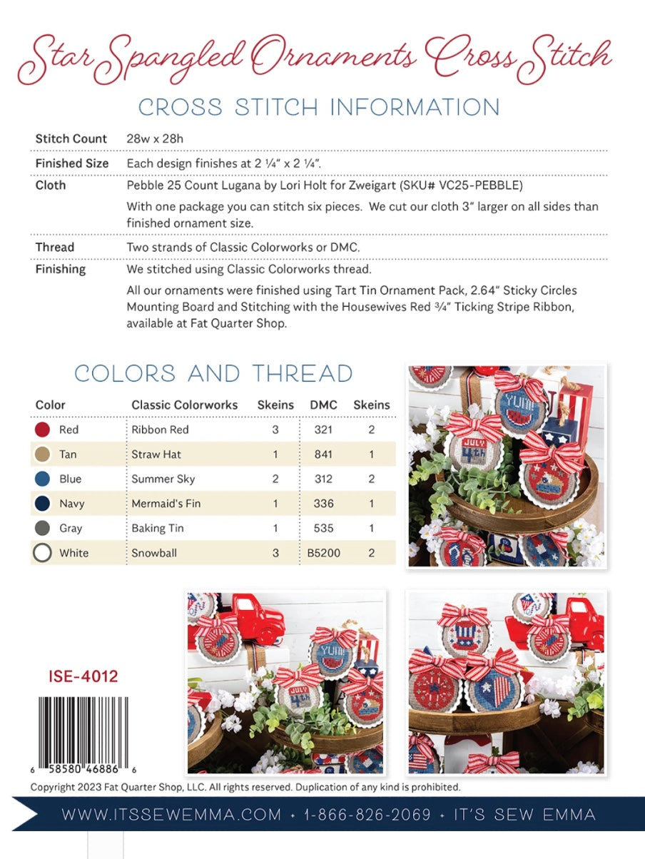 Star Spangled Ornaments Pattern