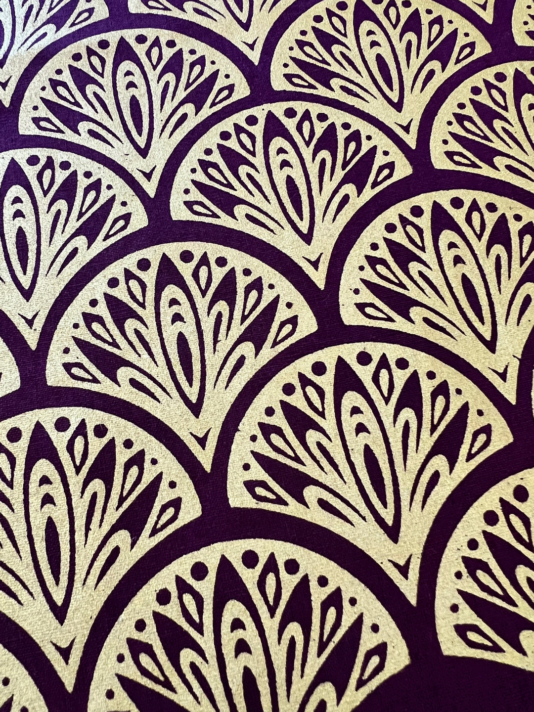 Peacocks ~ Screen Printed Essex Linen Fabric