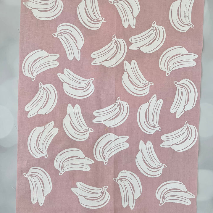 Bananas ~ Screen Printed Essex Linen Fabric