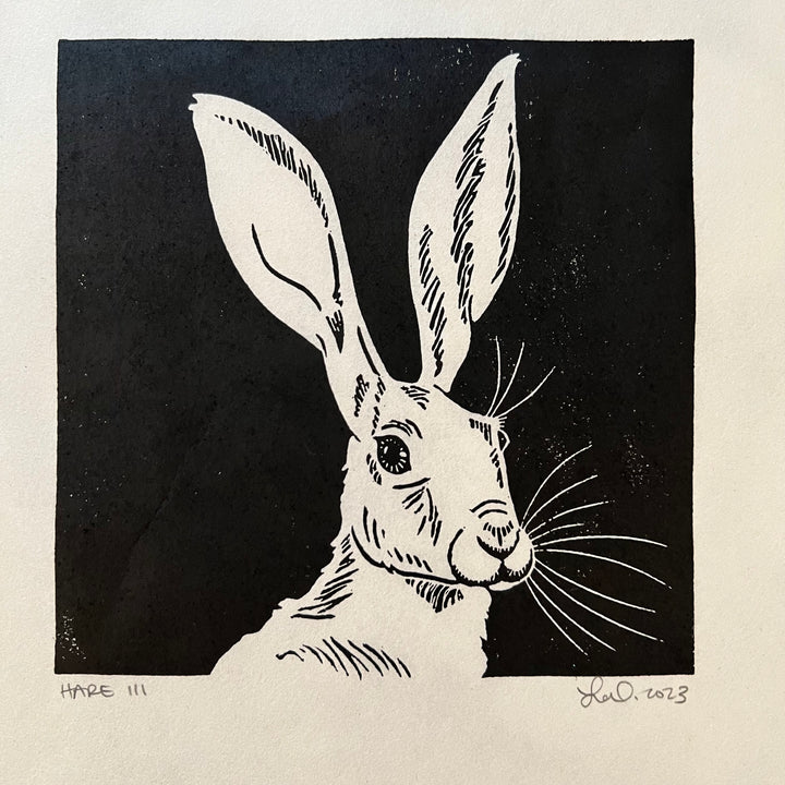 Hare III Lino Print