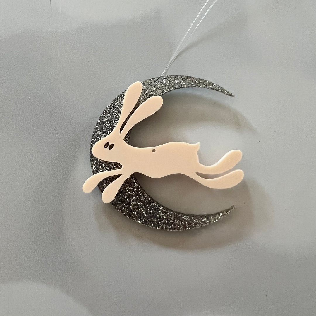 Bunny and Moon Ornaments
