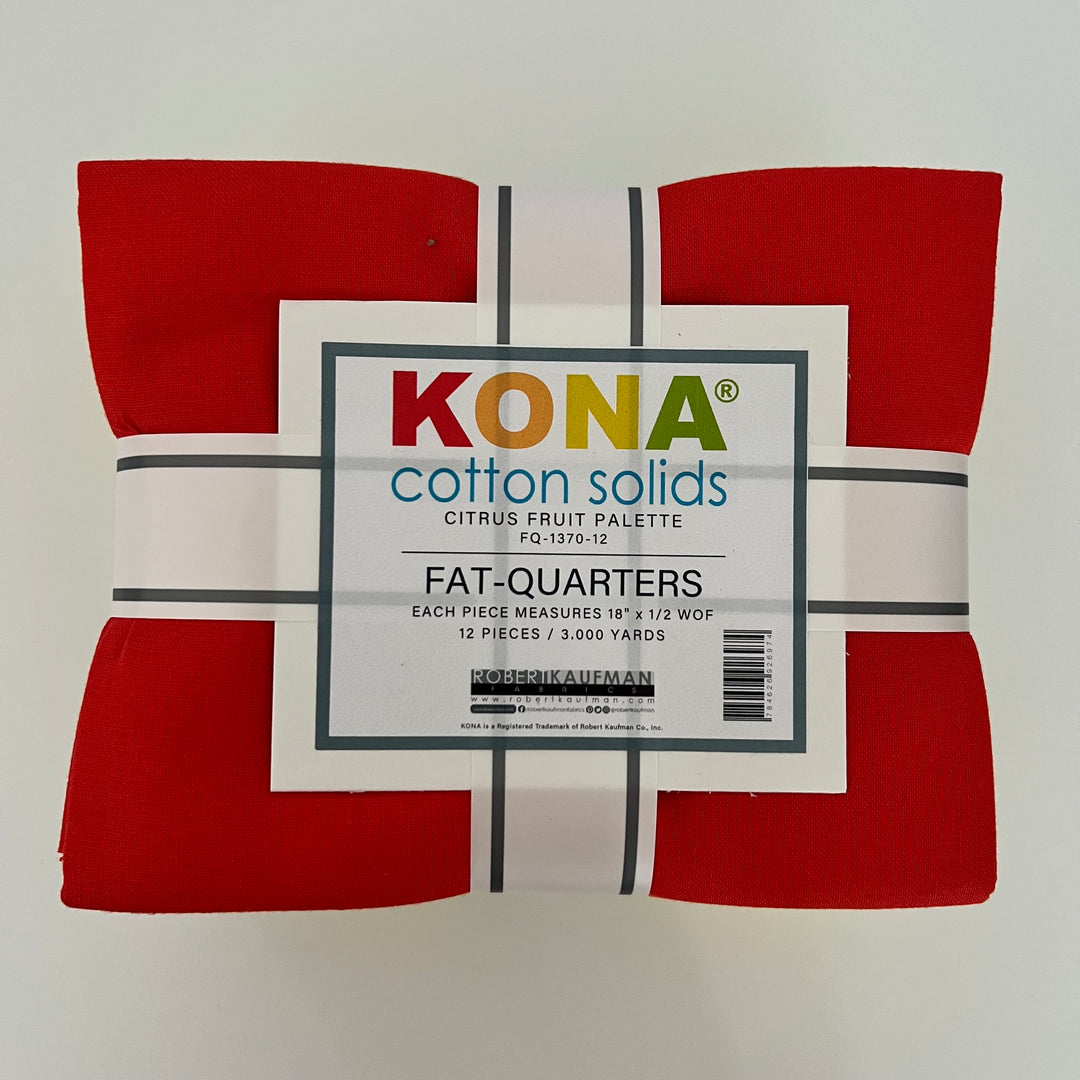 Kona Cotton Solids Fat Quarters ~ Citrus Fruit Palette