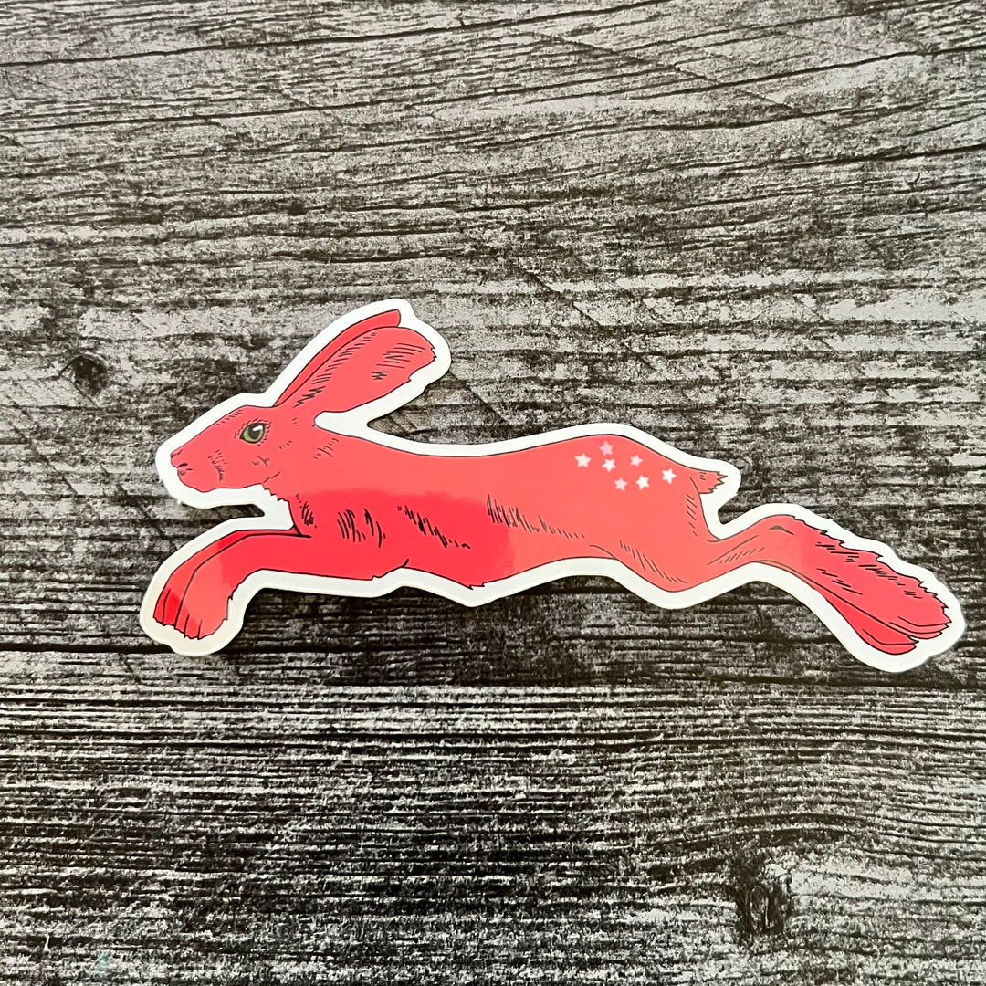 Leaping Hare Stickers