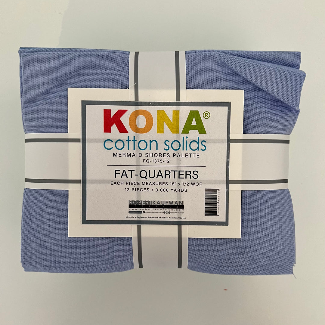 Kona Cotton Solids Fat Quarters ~ Mermaid Shores Palette