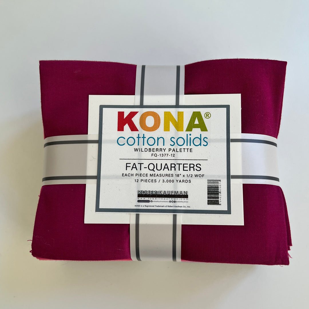 Kona Cotton Solids Fat Quarters ~ Wildberry Palette