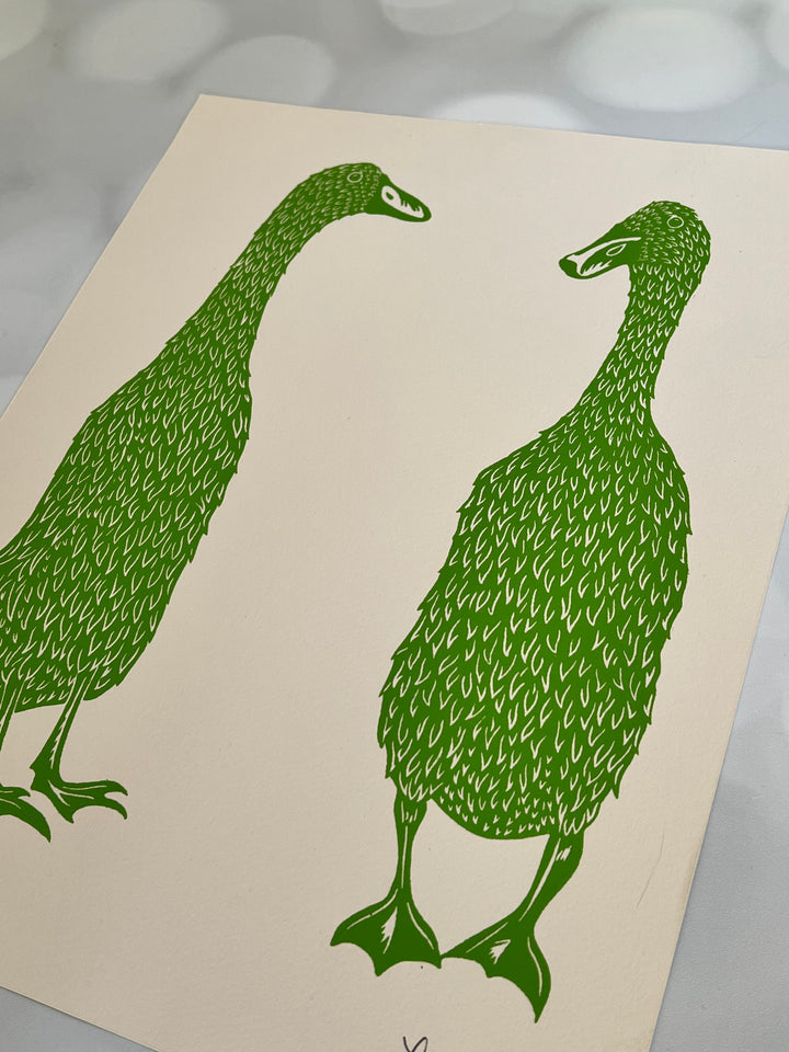 Duck Yeah Lino Print