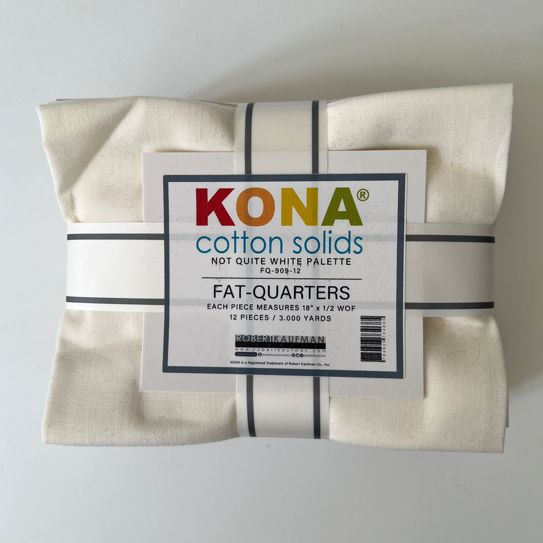 Kona Cotton Solids Fat Quarters ~ Not Quite White Palette