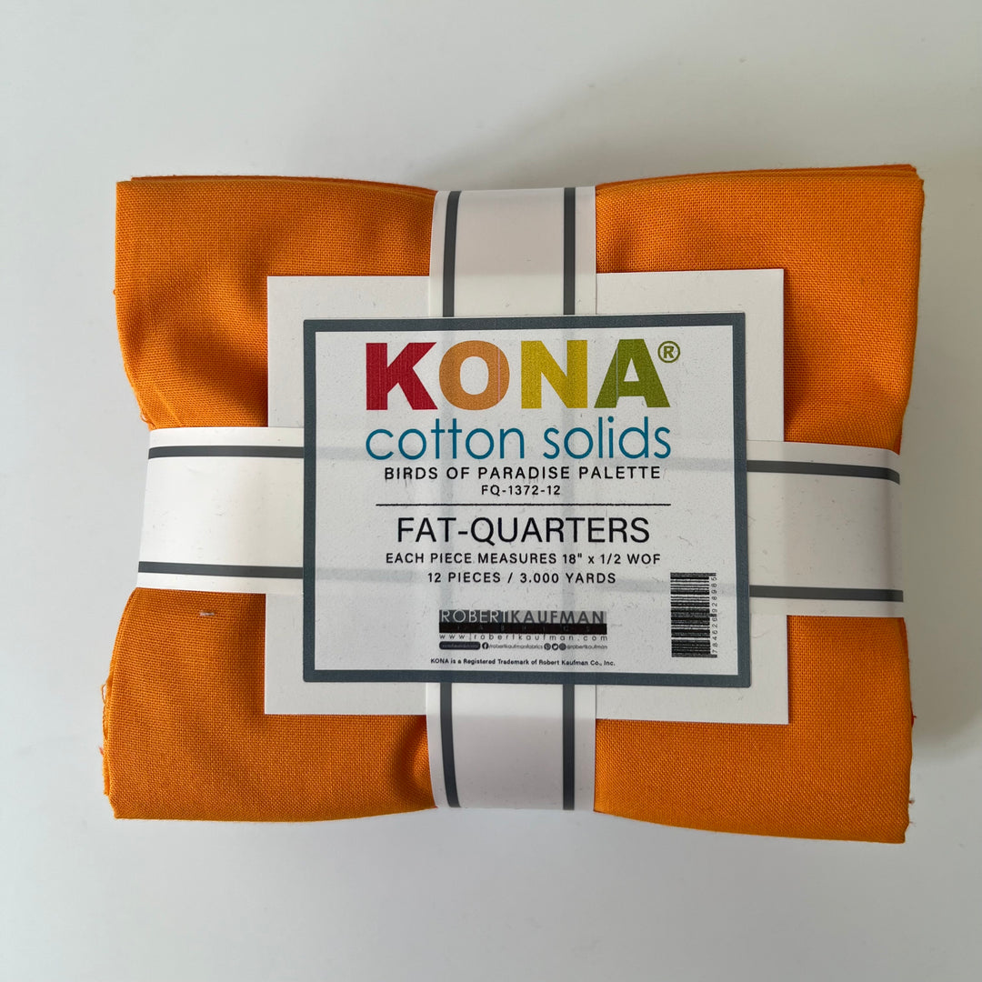 Kona Cotton Solids Fat Quarters ~ Birds of Paradise Palette