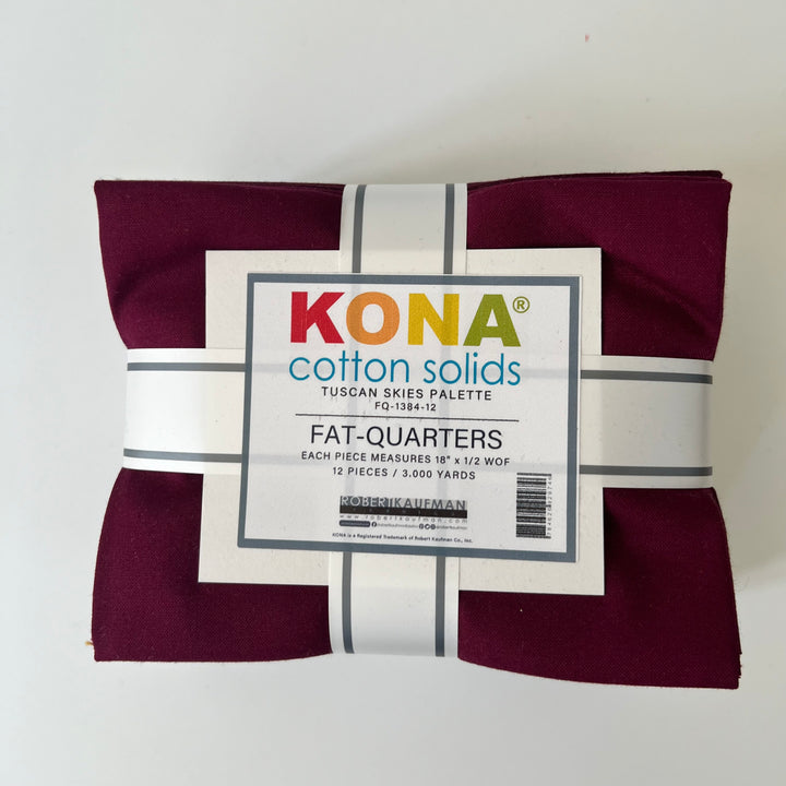 Kona Cotton Solids Fat Quarters ~ Tuscan Skies Palette