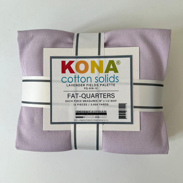 Kona Cotton Solids Fat Quarters ~ Lavender Fields Palette