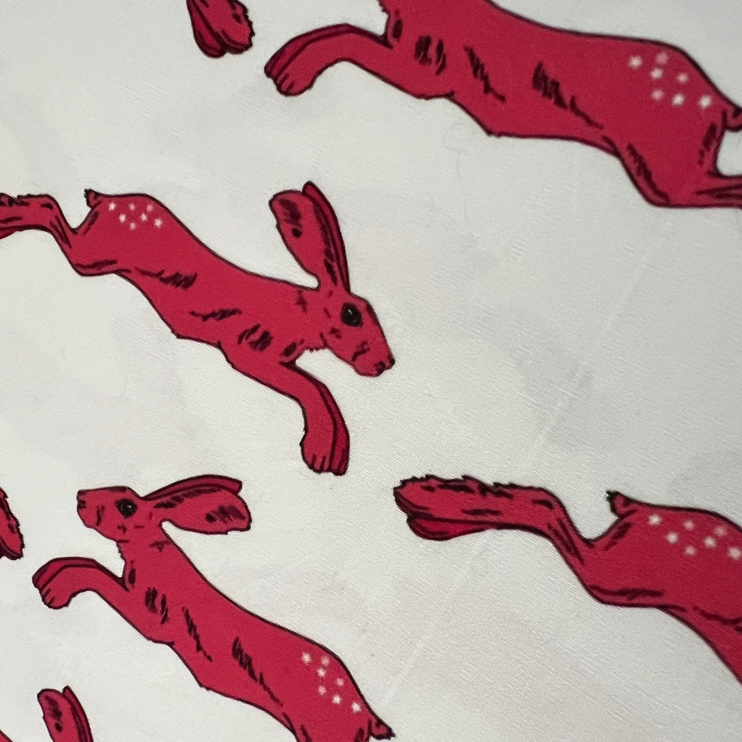 Pink Hares Fabric