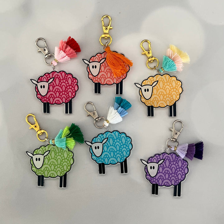 Rainbow Sheep Bag Charms