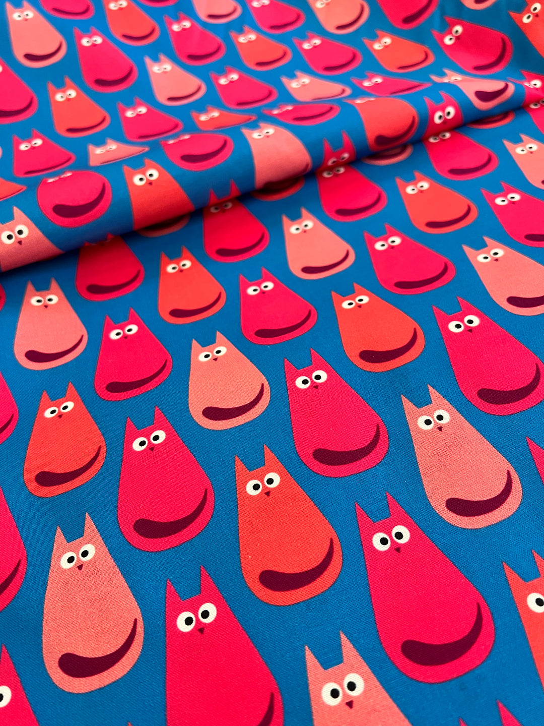 Curious Cat Fabric