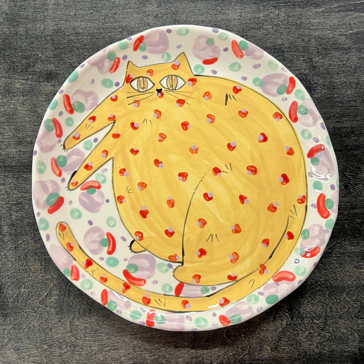 Maximalist Large Cat Plate Round