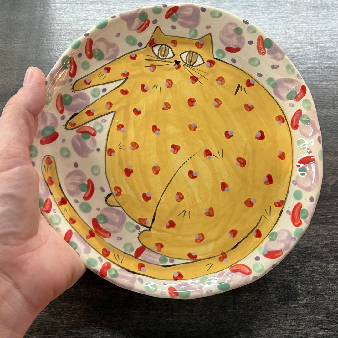 Maximalist Large Cat Plate Round