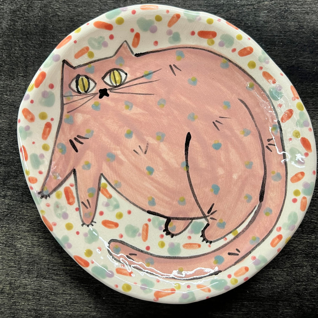 Maximalist Small Cat Plate Round