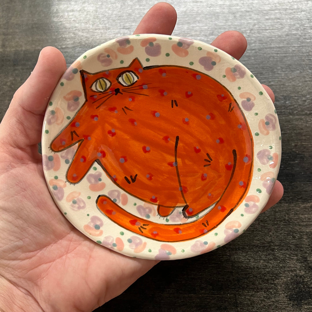 Maximalist Small Cat Plate Round