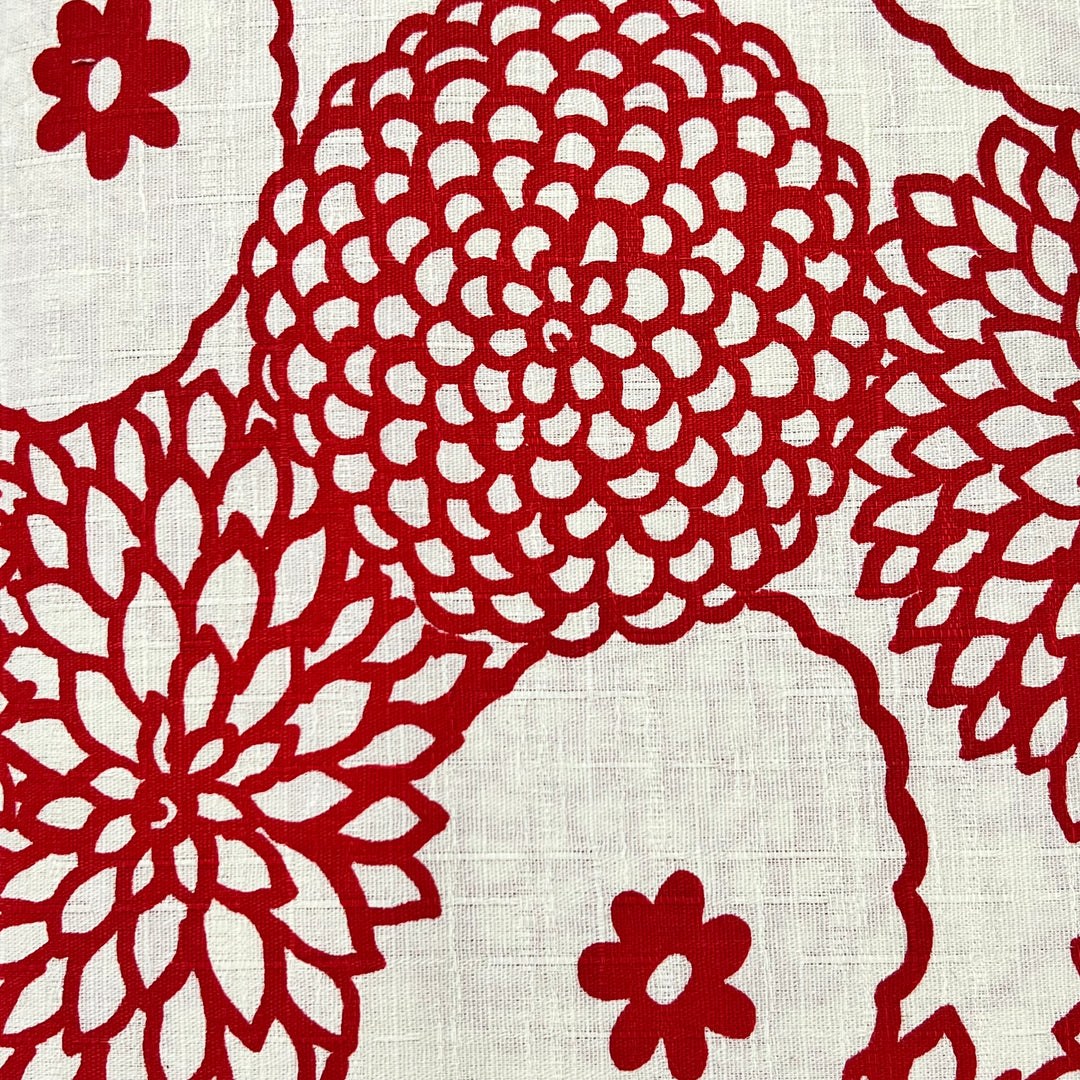 Kobayashi Flower Fabric by the 1/4 Yard - Red