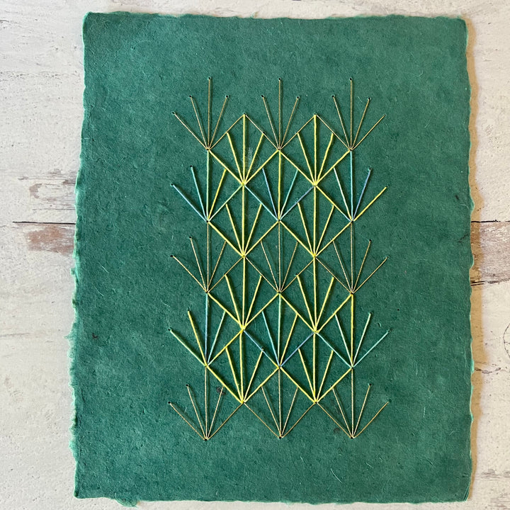 Paper Embroidery Kit - Golden Agave