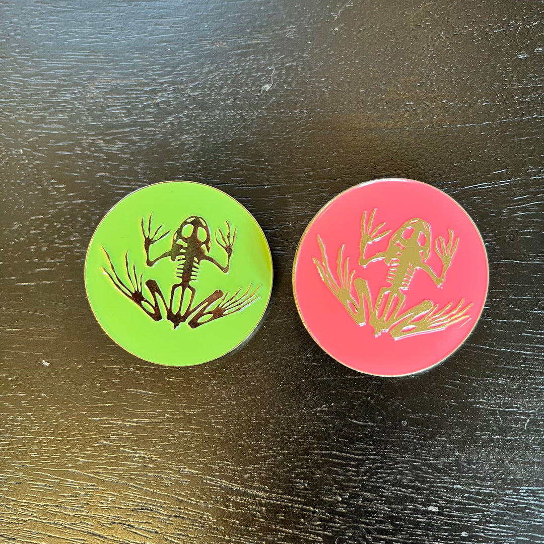 Frog Bones Enamel Pins