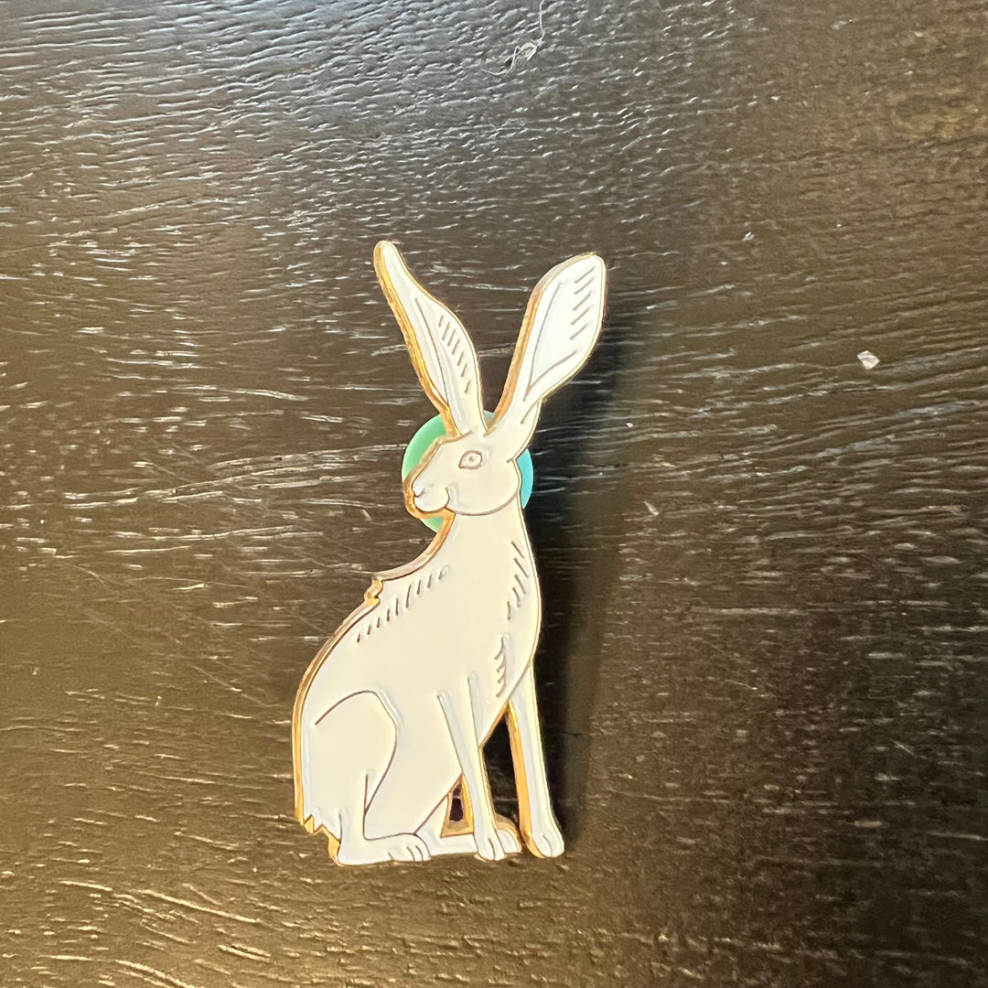 Sitting Hare Enamel Pins