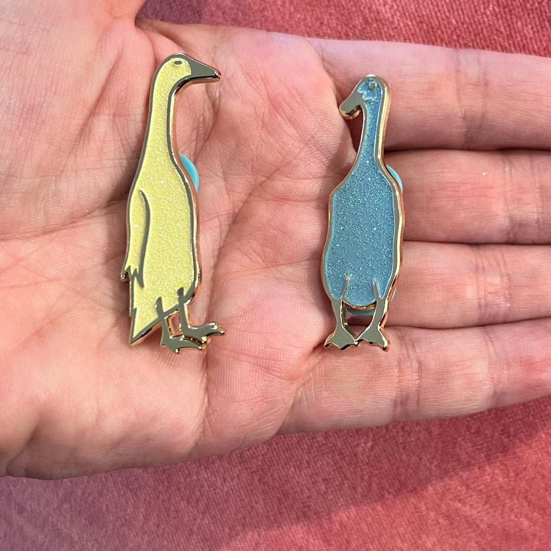 Glitter Ducks Enamel Pins