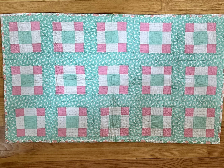 Antique 9-Patch Baby Quilt
