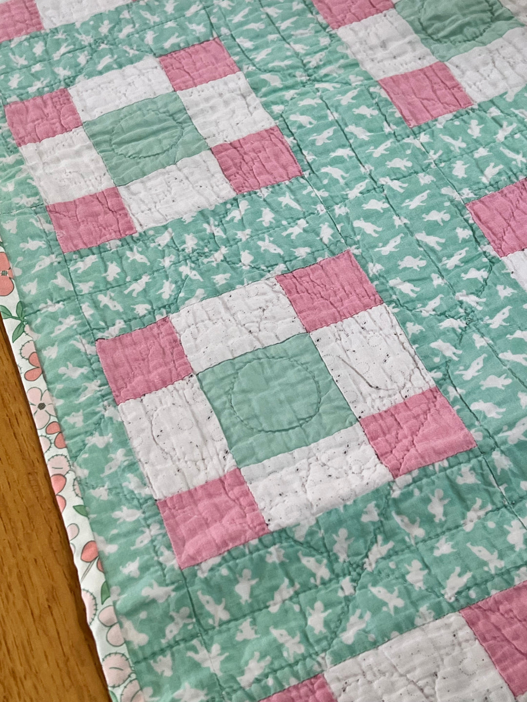 Antique 9-Patch Baby Quilt