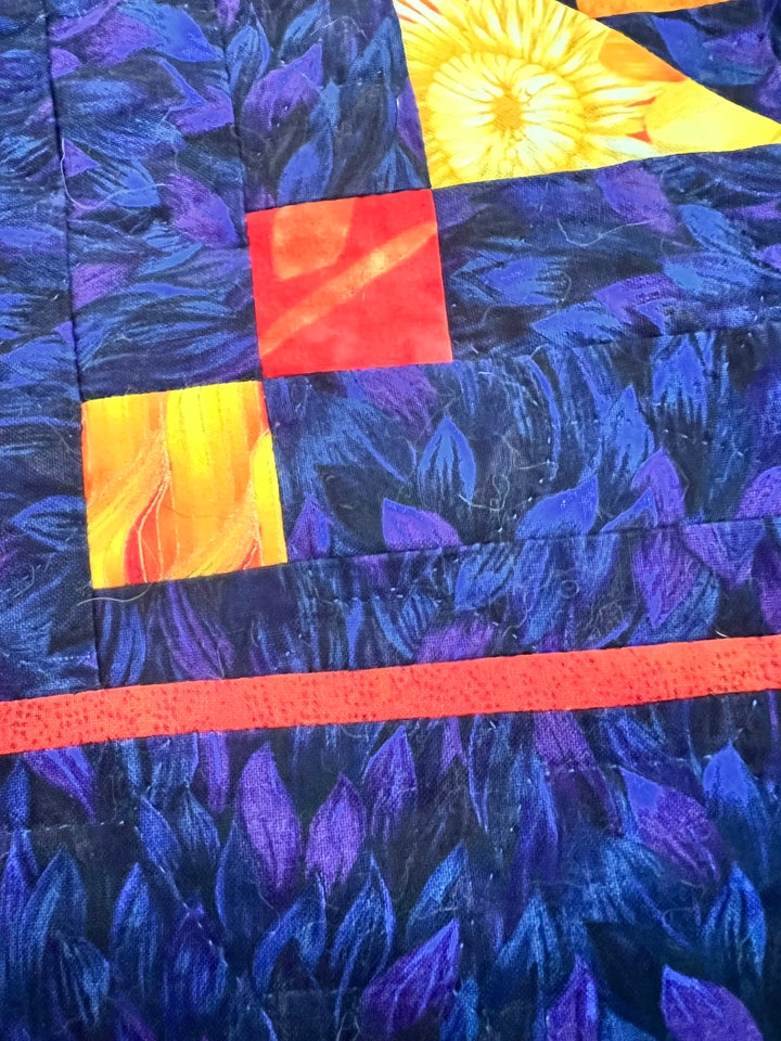 Flame Lily Patchwork Quilt