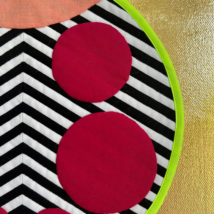 Quilted Ladybug - Black Stripe