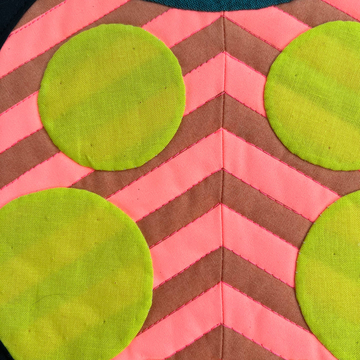 Quilted Ladybug - Pink Stripe