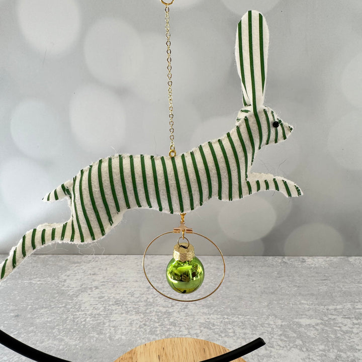 Striped Hare Ornaments