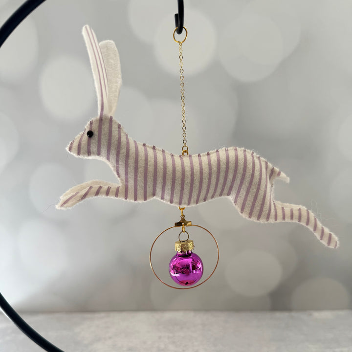 Striped Hare Ornaments