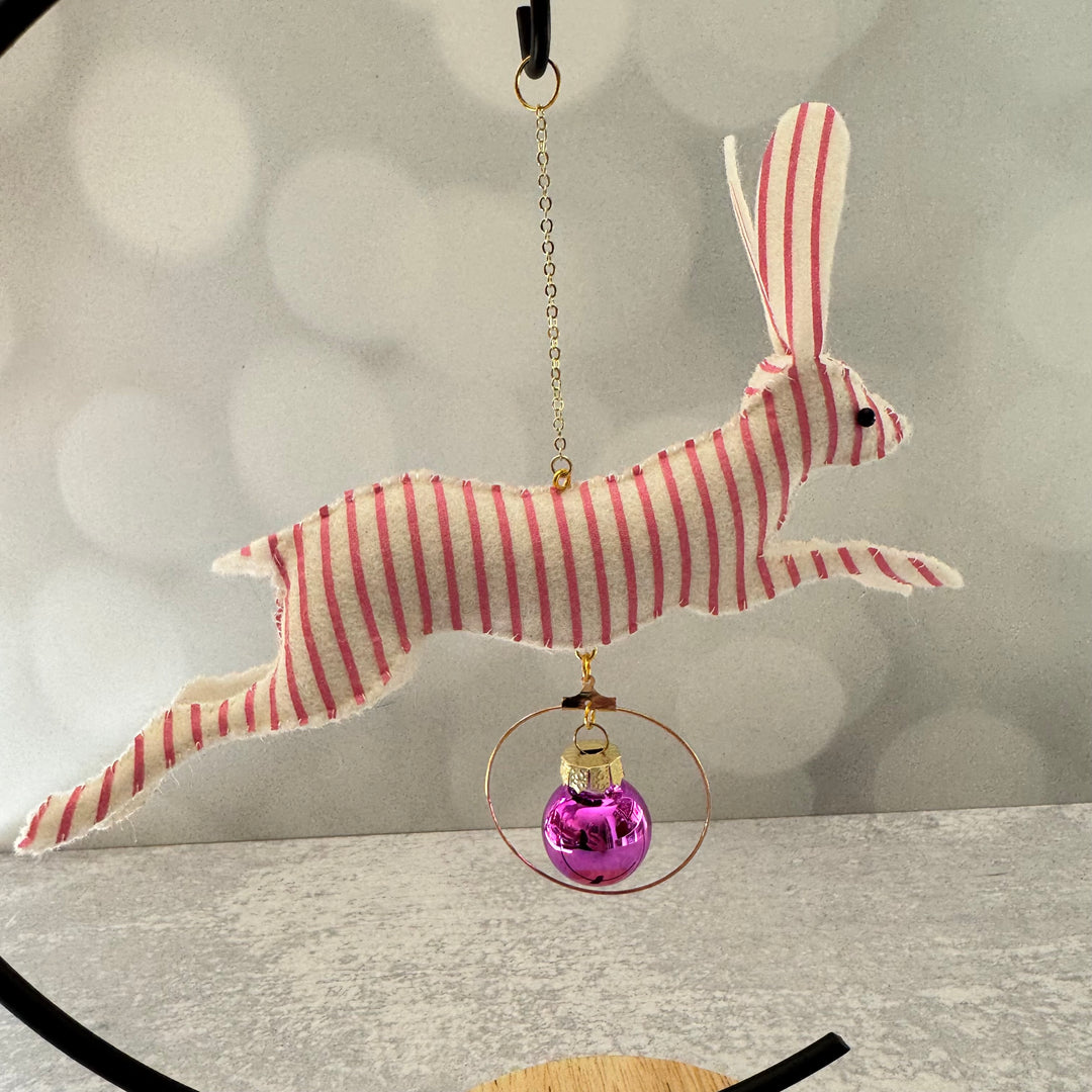 Striped Hare Ornaments