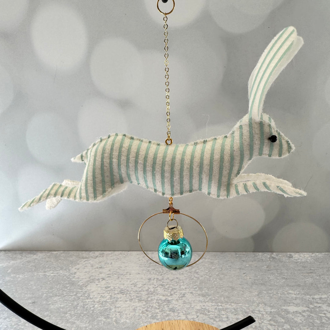 Striped Hare Ornaments
